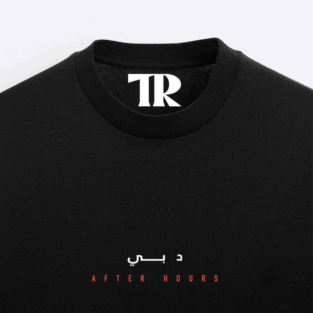 Dubai After Hours Oversized T-Shirt | Premium Cotton | Black