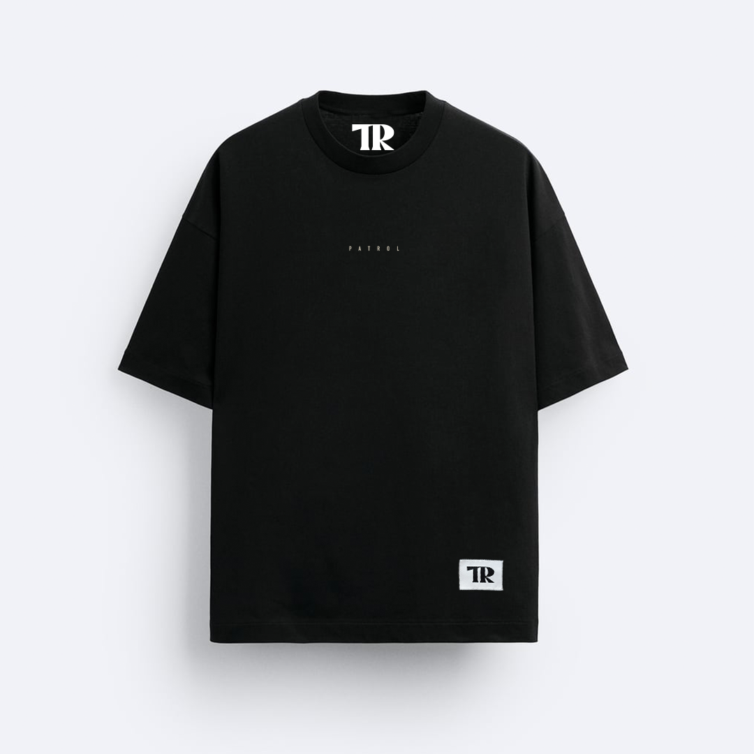 PATROL Oversized T-Shirt | Premium Cotton | Black