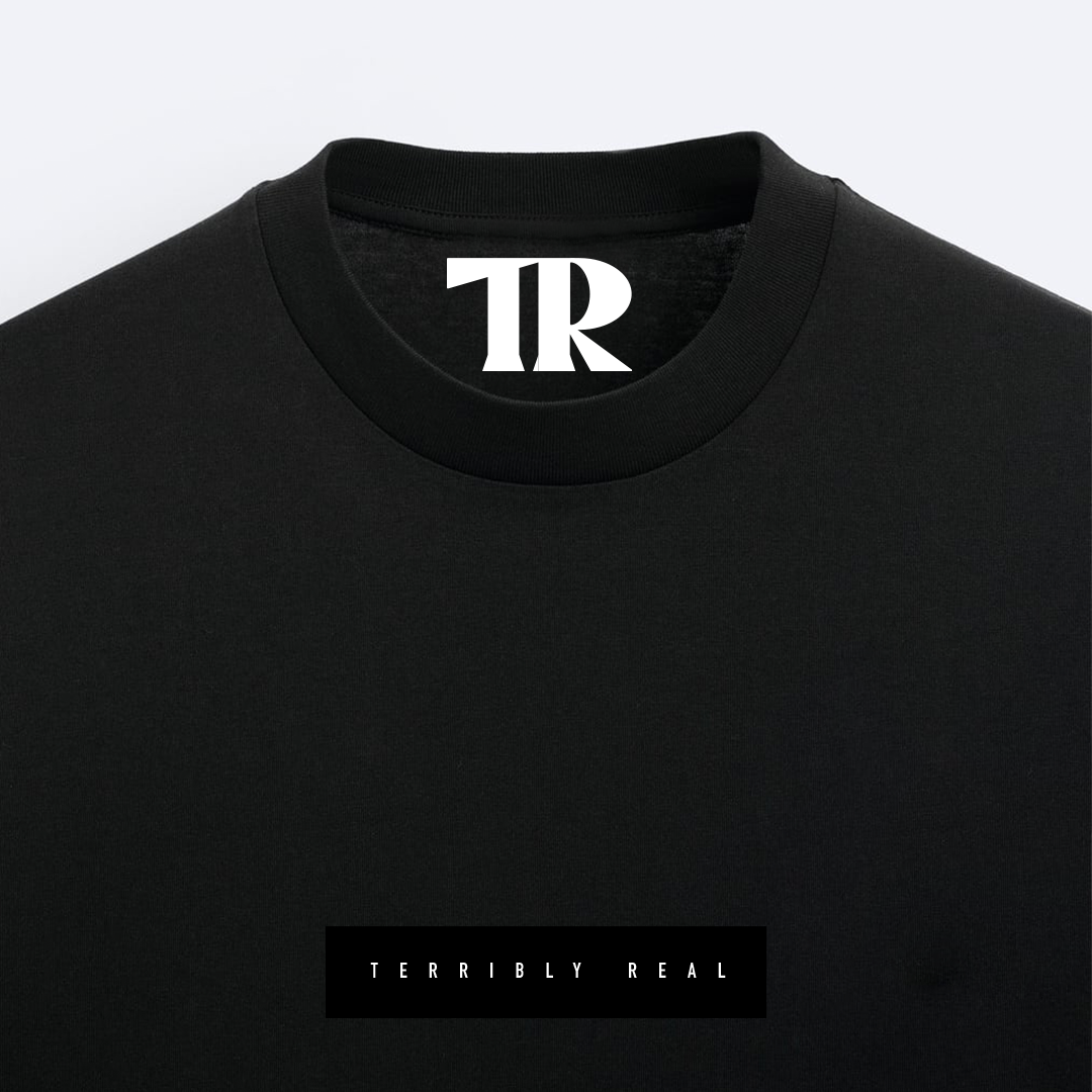 Terribly Real Oversized T-Shirt | Premium Cotton | Black